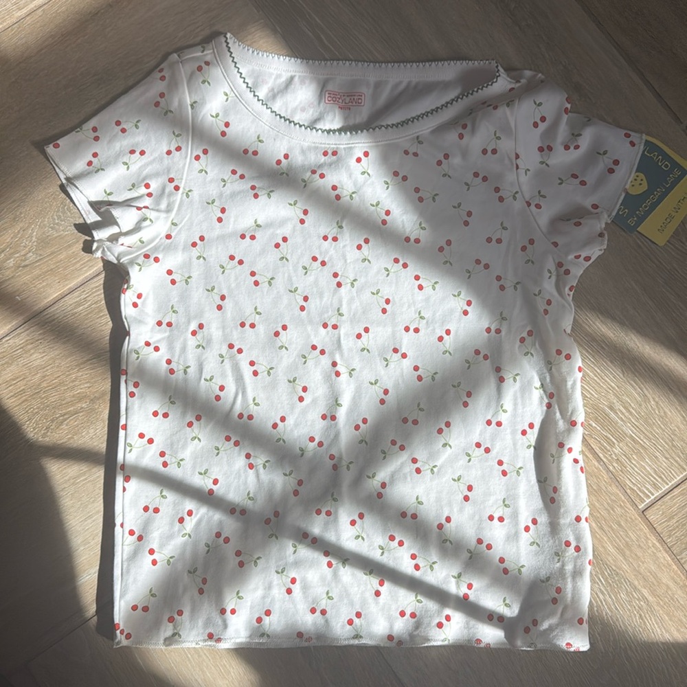 Cozyland by Morgan Lane Baby Jean Tee Cherry Pie size Petite